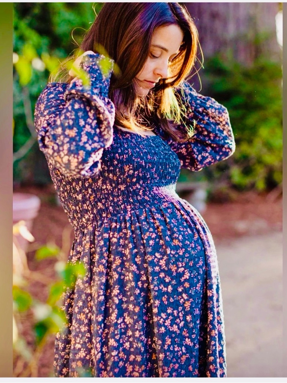 Hatch The Lucy Dress Navy Poetry Floral Sz 2 Medium NWOT